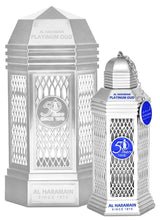 Load image into Gallery viewer, Al Haramain Platinum Oud - Perfume for Women and Men - Exquisite Amber Perfume - Exotic Burst of Cardamom, Vetiver, and Tonka Bean - 3.4 oz EDP Spray
