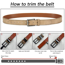 Load image into Gallery viewer, DOOPAI Men's Leather Belt - 1 3/8" Genuine Cowhide Dress Belt for Work, with Quick-Size Adjuster Golf &amp; Casual
