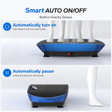 Load image into Gallery viewer, MERACH Vibration Plate Exercise Machine, Whole Body Workout Equipment for Women, Bluetooth and Silicone Pedal, Vibration Plate with Auto Mode, Vibrate Fitness Platform for Home (Blue)
