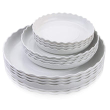 Load image into Gallery viewer, FIREBOOMOON 12 Pack Plastic White Round Wave Plant Saucer,Durable Heavy Duty Flower Plant Pot Drip Tray Container for Home Garden Indoor and Out Door Plant (6 Inch/8 Inch/10 Inch)
