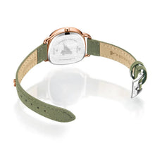 Load image into Gallery viewer, Valence Womens Watches, 2025 Italian Genuine Leather Small Face Wristology Watches for Women, Valentine's Day Gift Fashion Ladies Watch, Advanced Texture Dial Watches with Green Cloth Strap
