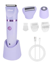 Load image into Gallery viewer, Ufree Bikini Trimmer Electric Razors for Women, Ceramic Blade Body Hair Trimmer, IPX7 Waterproof Rechargeable Lady Shaver, Personal Groomer for Legs &amp; Pubic Hair, Gifts for Women, Purple
