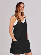 Load image into Gallery viewer, ANRABESS Women Athletic Dress Summer Tennis Workout Active Sports Mini Romper Dress Built in Shorts Travel Vacation Clothes Black Medium

