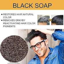 Load image into Gallery viewer, QUAAM 2PCS Mane Gray Hair Reverse Bar,Hira Darkening Shampoo Bar for Gray Hair,Black &amp; Thick Hair Shampoo Soap for Grey Hair for Men Women [Shou Wu]
