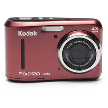 Load image into Gallery viewer, Kodak PIXPRO Friendly Zoom FZ43-RD 16MP Digital Camera with 4X Optical Zoom and 2.7" LCD Screen (Red)
