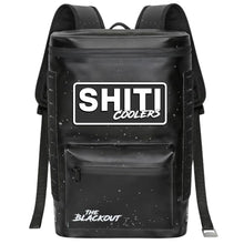 Load image into Gallery viewer, SHITI Coolers Cooler Backpack for Camping, Travel, Beach, Soft Lunch Box for Food, Drinks &amp; Ice, Portable, Waterproof 24 Hr Insulated Bag with Shoulder Straps, Customizable, The Blackout, 15 Cans
