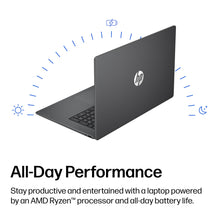 Load image into Gallery viewer, HP OmniBook 3 17.3 inch Laptop PC, FHD Display, AMD Ryzen 3 30, 8 GB RAM, 512 GB SSD, AMD Radeon 610M Graphics, Windows 11 Home, Mica Silver, 17-dp0199nr
