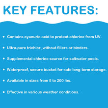 Load image into Gallery viewer, Chlorine Tablets 3 inch 40 Pounds, TABIT Swimming Pool Long Lasting Chlorinating Tablets, Slow Dissolving, Tri-Chlor for Swim Pool, Hot Tubs, Spa
