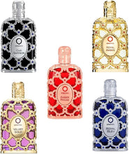 Load image into Gallery viewer, Orientica Luxury Collection Miniature Discovery Set (Without Box) Eau De Parfum - Amber Rouge, Royal Amber, Oud Saffron, Velvet Gold &amp; Royal Bleu - Arabic Perfume for Men &amp; Women - 5 x 7.5ml
