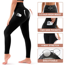 Load image into Gallery viewer, 4 Pack Leggings for Women Butt Lift High Waisted Tummy Control No See-Through Yoga Pants Workout Running Leggings
