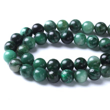 Load image into Gallery viewer, 8mm 45pcs Natural Green Emerald Stone Beads Round Loose Beads AAA Energy Healing Power Stone Beads for Jewelry Making DIY Bracelet Necklace 15" (Green Emerald Stone, 8mm)
