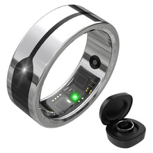 Load image into Gallery viewer, PAETAE Smart Ring, Fitness Ring Tracker, Health Monitoring of Heart Rate, Blood Oxygen, Temp, Activity &amp; Sleep Tracking with Smart Touch, LED Reminder, Smart Rings for Men Women with Battery Case
