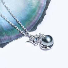 Load image into Gallery viewer, mihiarii Tahitian Black Pearl Unicorn Necklaces Moissanite Sterling Silver Birthday Anniversary Mothers Day Valentines Day Christmas Graduation Gifts for Mom Her Women
