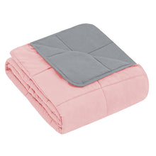 Load image into Gallery viewer, yescool Weighted Blanket (10 lbs, 41" x 60", Pink &amp; Grey) Cooling Heavy Blanket, Perfect for 90-110 lbs, Breathable Throw Blanket Gifts with Premium Glass Bead, Machine Washable
