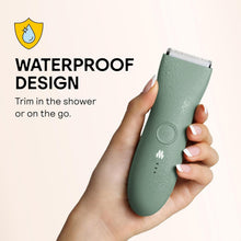 Load image into Gallery viewer, MERIDIAN The Trimmer Original - Body Hair Trimmer for Men, Electric Shaver for Pubic Hair, Chest, Legs &amp; Bikini, Waterproof &amp; Rechargeable, Sage
