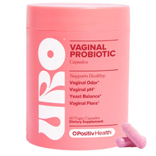 Load image into Gallery viewer, URO Vaginal Probiotics for Women pH Balance with Prebiotics &amp; Lactobacillus Probiotic Blend - Women's Vaginal Health Supplement - Promote Healthy Vaginal Odor &amp; Vaginal Flora, 60 Count (Pack of 1)
