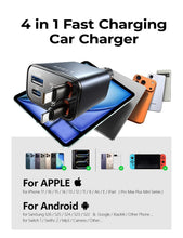 Load image into Gallery viewer, LISEN Retractable Car Charger, 84W Car Charger USB C Fast Charger, Cigarette Lighter USB Charger Adapter, Car Accessories Birthday Gifts for Men Women Dad Mom Husband, for iPhone 17 16 15 14 13 12 11
