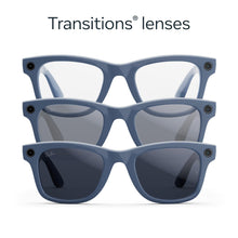Load image into Gallery viewer, Ray-Ban Meta (Gen 2), Wayfarer, Shiny Cosmic Blue | Smart AI Glasses for Men, Women — 2x Battery Life — 3K Ultra HD Resolution — 12 MP Ultra-Wide Camera, Audio, Video — Transitions® Sapphire Lenses

