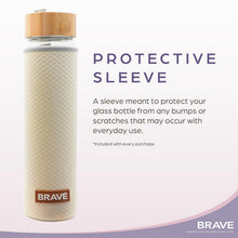 Load image into Gallery viewer, The Brave Soul Crystal Water Bottle, Slim Crystal Water Bottle Tea Infuser, Double Wall Glass for Hot and Cold Drinks. Slim Crystal Water Bottles with Crystals Inside. Eco-friendly &amp; Relaxing Gifts

