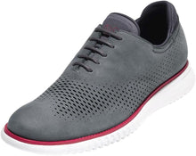 Load image into Gallery viewer, Cole Haan mens 2.zerogrand Laser Wingtip Lined Oxford, Gray Pinstripe/Optic White, 9 Wide US
