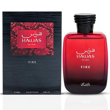Load image into Gallery viewer, RASASI Hawas Fire Eau De Parfum Men Spray 100ML(3.4 Oz) - Bold Arabian Perfume For Men With A Fiery Essence - Indulge In A Luxurious, Long Lasting Perfume That Captures Masculine Elegance And Strength

