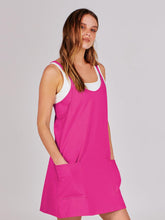 Load image into Gallery viewer, ANRABESS Women Athletic Dress Summer Tennis Workout Active Sports Mini Romper Dress Built in Shorts Travel Vacation Clothes Hot Pink Medium
