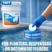 Load image into Gallery viewer, Chlorine Tablets 3 inch 40 Pounds, TABIT Swimming Pool Long Lasting Chlorinating Tablets, Slow Dissolving, Tri-Chlor for Swim Pool, Hot Tubs, Spa
