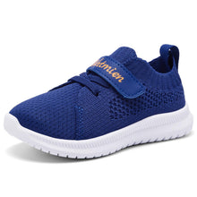 Load image into Gallery viewer, Rechtmien Toddler Shoes Boys Girls Lightweight Soft Sneakers Breathable Mesh Tennis Barefoot Shoes Slip On Walking Running Shoes Blue 8 Toddler
