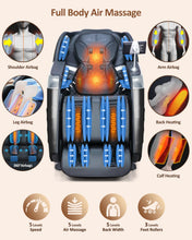 Load image into Gallery viewer, RELX Massage Chair Full Body, 20 Modes Zero Gravity SL-Track Shiatsu Massage Chair Built-in Heat System, Airbag Massage with Body Scan, Deep Yoga Stretch, Calfrest Extension and AI Control(Black)
