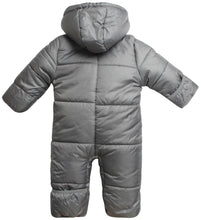 Load image into Gallery viewer, iXtreme Baby Boys' Snowsuit - Cozy Fleece Insulated Winter Snow Pram Bunting Suit for Newborns and Infants (Sizes: 0-24M), Size 3-6 Months, Charcoal
