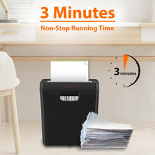 Load image into Gallery viewer, VidaTeco Shredder for Home Use 6-Sheet Strip Cut Paper Shredder,Also Shred Card/Staple,Small Mini Document Shredding Machine for Office with Patented Jam Proof,Portable for Home,2.65-Gal Bin
