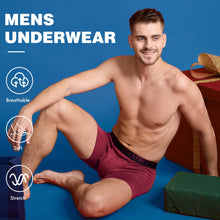 Load image into Gallery viewer, BAMBOO COOL Men's Ultra ComfortSoft Underwear, Moisture Wicking &amp; Breathable No Ride Up Boxer Briefs with Fly, Multipack
