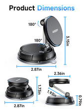 Load image into Gallery viewer, ANDERY Only for iPhone Magsafe Car Mount Charger [15W Fast Wireless Charging, 78+LBS Strong Suction 2400gf Strong Magnetic] 360° Adjustable Car Phone Holder, Phone Holders for Your Car for pats &amp; mats
