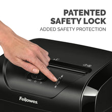 Load image into Gallery viewer, Fellowes Powershred 12 Sheet Cross-Cut Paper Home Office Paper Shredder, 19.50" H x 9.69" W x 13.44" D
