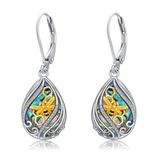Load image into Gallery viewer, YYmqmq Bee Earrings 925 Sterling Silver Abalone Dangle Earrings Jewelry Bee Gifts for Women Girlfriend
