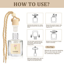 Load image into Gallery viewer, Car Air Freshener Oil Diffuser - Hanging Long Lasting Scent for Car &amp; Home, Essential Oil Freshener with Adjustable Fragrance (Lavender+Red Roses+Oud Wood+Amber Allure)
