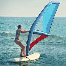 Load image into Gallery viewer, Professional Inflatable Windsurf SUP Sail Inflatable Paddle Board Windsurfing 360° Rotatable Base, Visualization Window, Inflatable Pump, Blue
