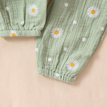 Load image into Gallery viewer, Kaipiclos Newborn Infant Girl Clothes Rib Knit Romper Daisy Print Pants Headband Baby Clothes for Girls 0 3 6 12 18 24 Months
