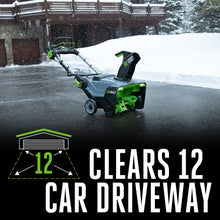 Load image into Gallery viewer, EGO Power+ 21" Electric Snow Blower, Gray/Black, Cordless Steel Auger, Includes (2) 56V 5.0Ah Batteries and Dual Port Charger, SNT2112
