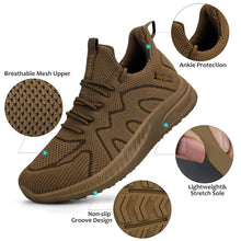 Load image into Gallery viewer, Feethit Womens Running Shoes Walking Tennis Shoes Non Slip Hiking Gym Fashion Sneakers Brown 7.5
