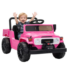 Load image into Gallery viewer, GarveeTech Licensed Toyota Ride on Truck, 12V Kids' Electric Car with Parent Remote Control Ride on Car with Truck Bed Storage, Safety Belt, Soft Braking, Suspension,

