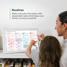 Load image into Gallery viewer, Skylight Calendar: 15-inch Wall Planner Digital Calendar &amp; Chore Chart, Smart Touchscreen Interactive Display for Family Schedules – Wall Mount Included, Great for Organizing Your 2026 Calendar
