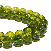 Load image into Gallery viewer, Natural Gemstone Beads 6mm Peridot Beads Polished Round Smooth Stone Beads for Bracelets Jewelry Making 15inch Loose Beads
