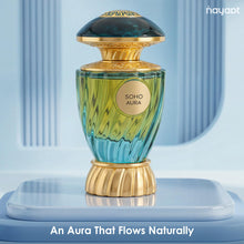 Load image into Gallery viewer, Orientica Nayaat Soho Aura Eau De Parfum 3.3 fl oz / 100ml -Fruity, Floral, Sweet, Marigold, Mandarin, Lychee, Jasmine, Lily, Praline, Moss, Ambergris, Peach - Arabic Perfume for Men &amp; Women
