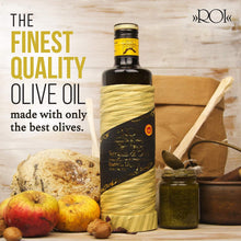 Load image into Gallery viewer, ROI Italian Extra Virgin Olive Oil - Made From Ligurian Taggiasca Oilves - High Polyphenol - DOP Certified - Fresh Cold Pressed in Italy - Low Acid - NO PESTICIDES NO GMO - 16.9 fl oz 500ml
