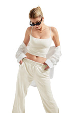 Load image into Gallery viewer, SUUKSESS Women Summer Y2K Going Out Crop Tops Sexy Square Neck Tank Top Casual Sleeveless Basic Camisole Shirts (White, S)
