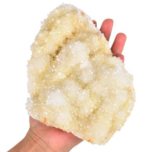 Load image into Gallery viewer, JIC Gem Natural White Quartz Crystal Cluster Geode Druzy Healing Stone Home Decoration Gemstone Specimen Large 1pc 2.42-2.86 lb
