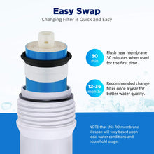 Load image into Gallery viewer, Membrane Solutions Reverse Osmosis Membrane 50 GPD 11.75"x1.75" RO Membrane Water Filter Replacement Fits Under Sink RO Drinking Water Purifier System 1-Pack

