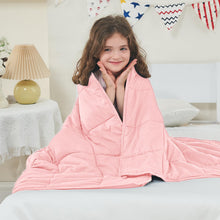 Load image into Gallery viewer, yescool Weighted Blanket (10 lbs, 41" x 60", Pink &amp; Grey) Cooling Heavy Blanket, Perfect for 90-110 lbs, Breathable Throw Blanket Gifts with Premium Glass Bead, Machine Washable
