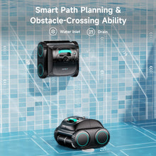 Load image into Gallery viewer, (2026 Upgrade) WYBOT C1 Cordless Robotic Pool Vacuum for Inground Pools, Above Ground Pool Cleaner 4-in-1 Wall &amp; Waterline Cleaning Up to 1,614sq.ft, 150mins Smart Navigation, App Support, Black
